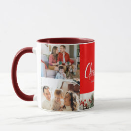 Familie frohe Weihnachten Glück Neujahr 4 Fotos Tasse