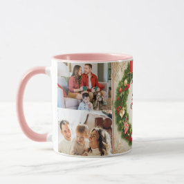 Familie frohe Weihnachten Glück Neujahr 4 Fotos Tasse