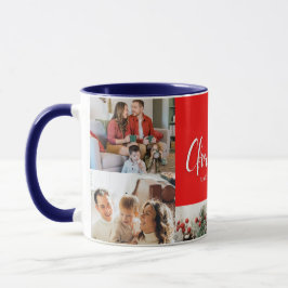 Familie frohe Weihnachten Glück Neujahr 4 Fotos Tasse