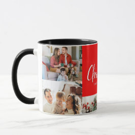 Familie frohe Weihnachten Glück Neujahr 4 Fotos Tasse