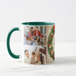 Familie frohe Weihnachten Glück Neujahr 4 Fotos Tasse