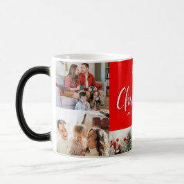 Familie frohe Weihnachten Glück Neujahr 4 Fotos Verwandlungstasse