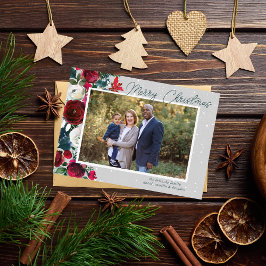 Familie Frohe Weihnachten Urlaub Flora Foto-Karte