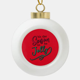 Familie Frohes Neues Jahr Frohe Weihnachten Keramik Kugel-Ornament