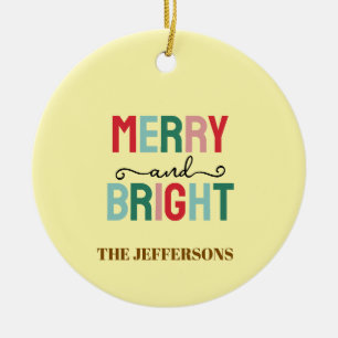 Familie Frohes Neues Jahr Frohe Weihnachten Keramik Ornament