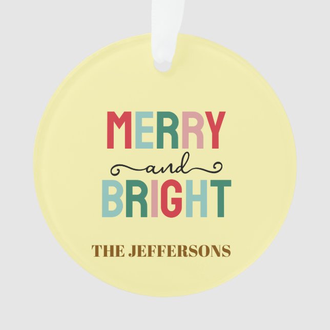 Familie Frohes neues Jahr Frohe Weihnachten Ornament (Vorderseite)