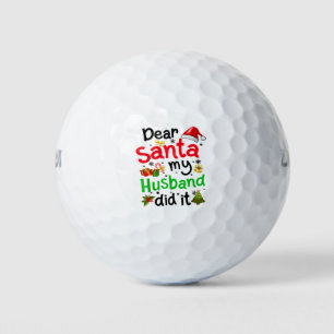 Familie Funny Liebe Weihnachten Mein Mann tat es C Golfball