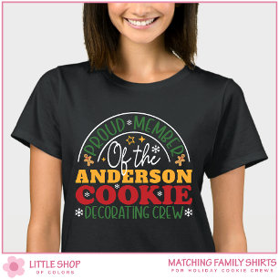 Familie für Weihnachtsplätzchen-Verzierungsteam T-Shirt
