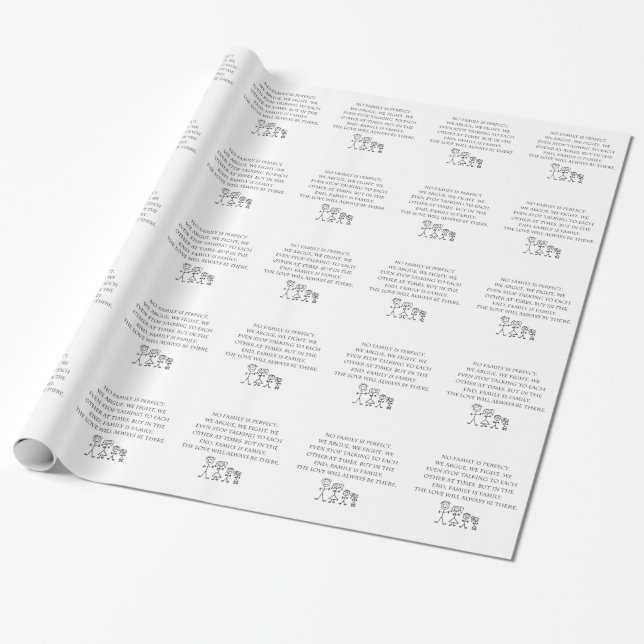 Familie Geschenkpapier (Ungerollt)