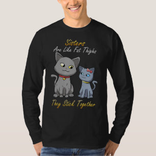 Familie Geschwister Schwänze Katzen Pet Stick Toge T-Shirt
