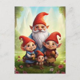 Familie Gnome Postkarte
