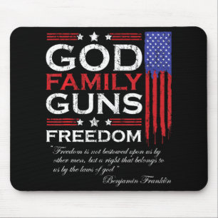 FAMILIE GOTT GEWEHRE UND FREIHEIT CHRISTLICH MAGA  MOUSEPAD