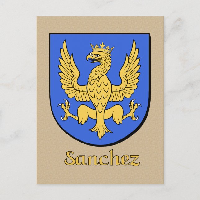 Familie Heraldic Shield Postkarte (Vorderseite)