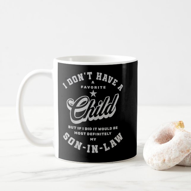 Familie Ich habe keinen Lieblingssöhnchen Kaffeetasse (Mit Donut)