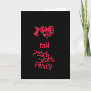 Familie - Ich Liebe meine Patchwork-Familie Karte