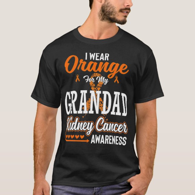 Familie ich trage Orange für meinen großen Nierenk T-Shirt (Vorderseite)