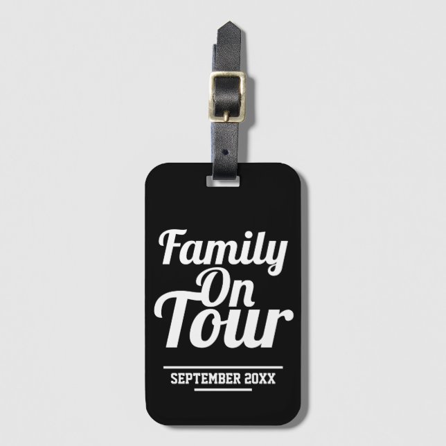 Familie im Tour Holiday Gepäckanhänger (Vorderseite Vertikal)