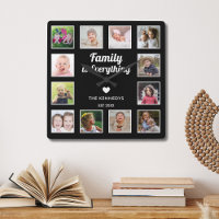 Familie ist alles 12 Foto Collage Moderne Schwarz