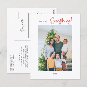 Familie ist alles 1 Foto Weihnachten Postkarte