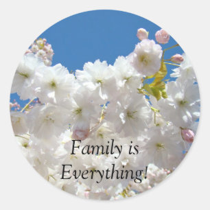 Familie ist alles! Aufkleber Rosa Blume Blossom