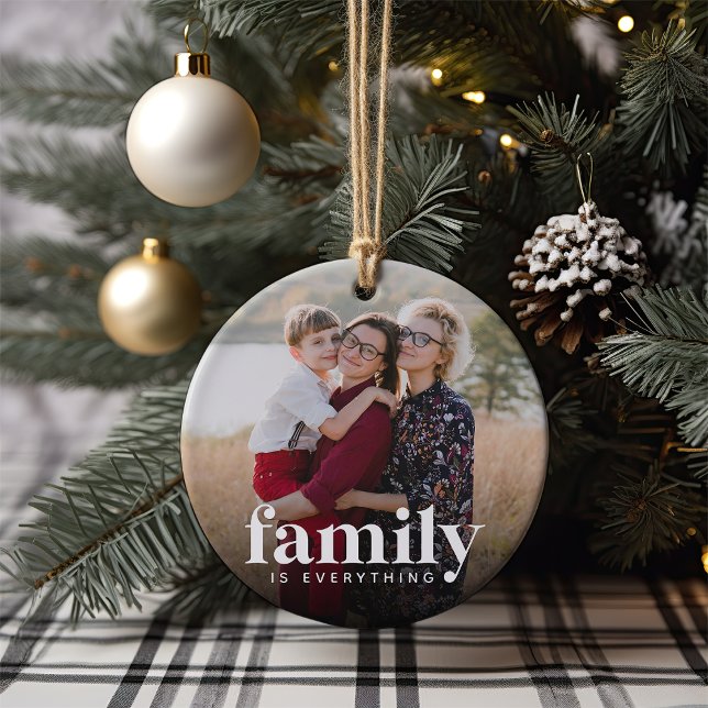 Familie ist alles Foto Keramik Ornament (Von Creator hochgeladen)
