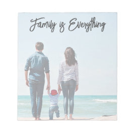 Familie ist alles Moderne Drehbuch + Foto Notizblock
