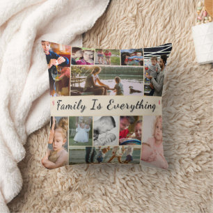 Familie ist alles - Personalisiertes Foto Kissen