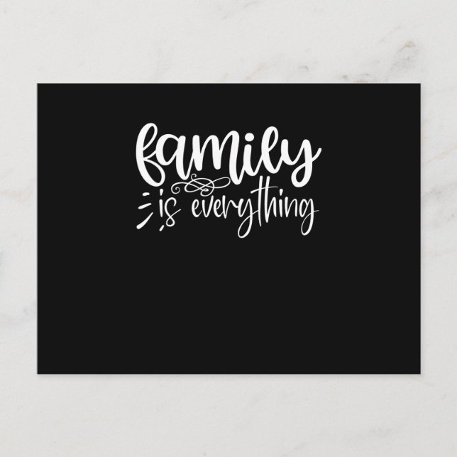 Familie ist alles postkarte (Vorderseite)