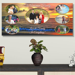 Familie ist alles Sunset 1577 Leinwand Art Print