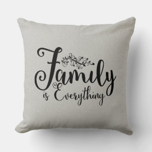 Familie ist alles Typografie Zitat Kissen