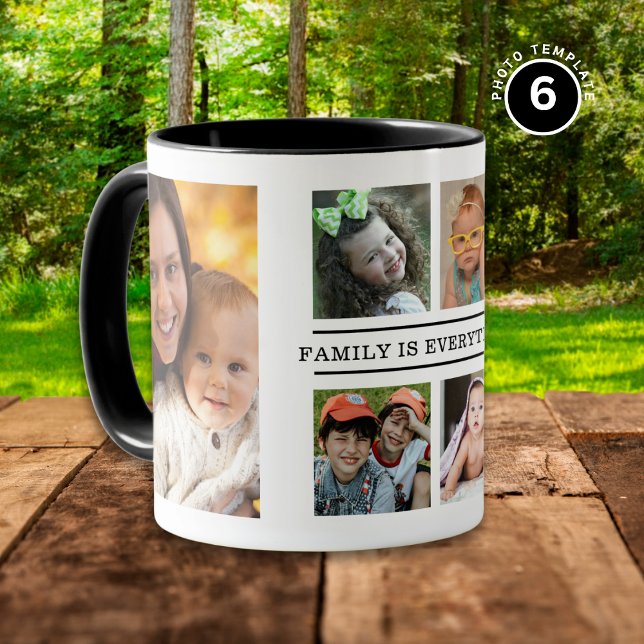 Familie ist alles, was 6 Foto schwarz und weiß Tasse (Von Creator hochgeladen)