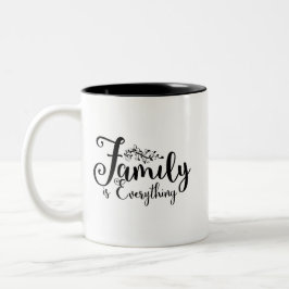 Familie ist alles, was zu bieten zweifarbige tasse