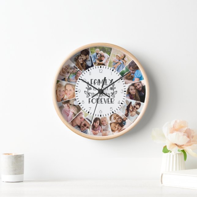 Familie ist ein Geschenk, das für immer Foto Colla Uhr (Zuhause)