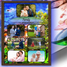 Familie ist ein Geschenk Foto Collage 0819 Art Pri Poster