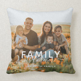 Familie ist ewig Foto Kissen