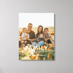 Familie ist für immer Foto, einfach moderne Zufrie Leinwanddruck