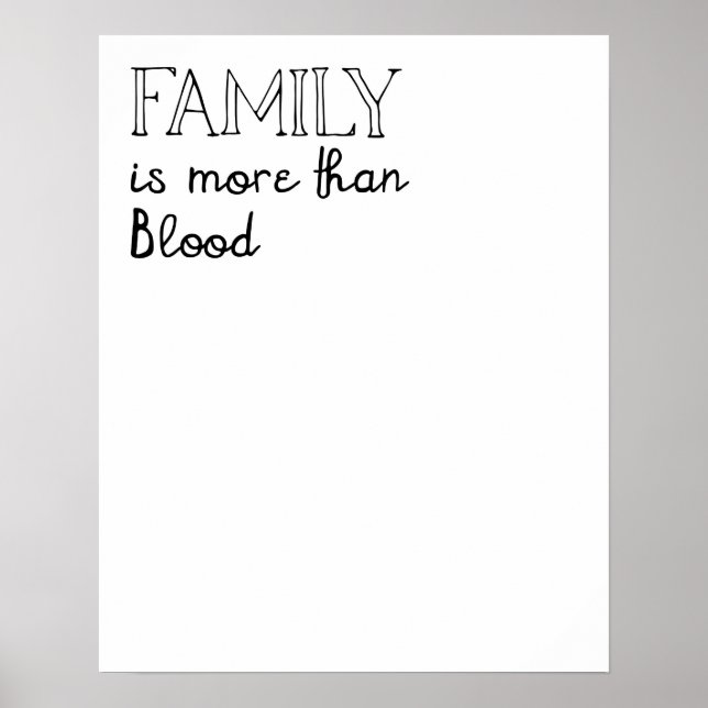Familie ist mehr als Blood Poster (Vorne)