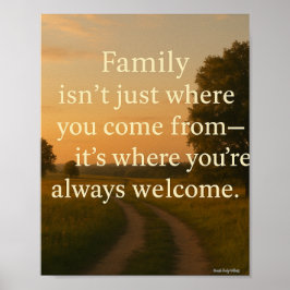 Familie ist Zuhause Poster