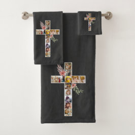 Familie Jesus Cross Christliche Kirche Lauf Badhandtuch Set