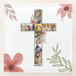 Familie Jesus Cross Christliche Kirche Lauf Glasuntersetzer