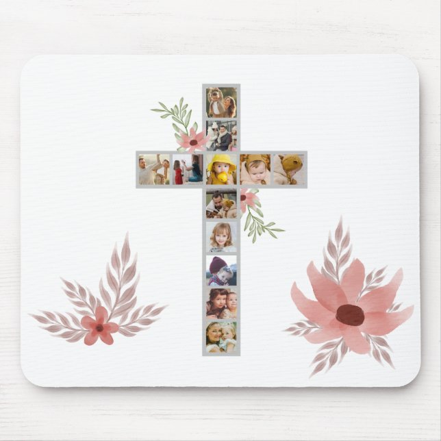 Familie Jesus Cross Christliche Kirche Lauf Mousepad (Vorne)