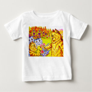 Familie Katzen im Garten Baby T-shirt