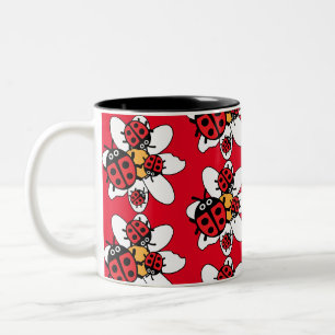 Familie Ladybird und Ladybug Zweifarbige Tasse