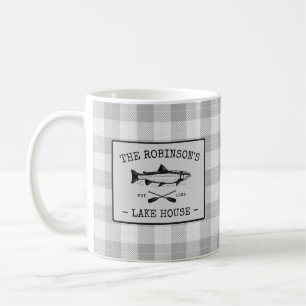 Familie Lake House Oars Fischen Rustikal Weiß Kar Kaffeetasse