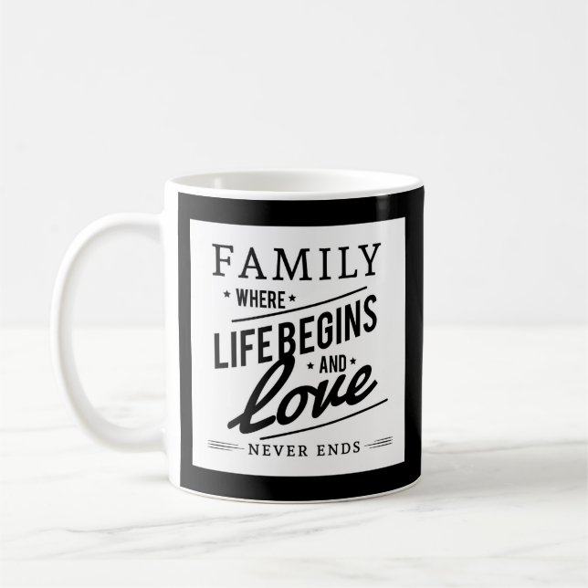 Familie, Liebe, personalisierte Foto-Kaffee-Tasse Kaffeetasse (Links)