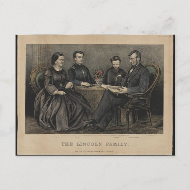Familie Lincoln Postkarte (Vorderseite)