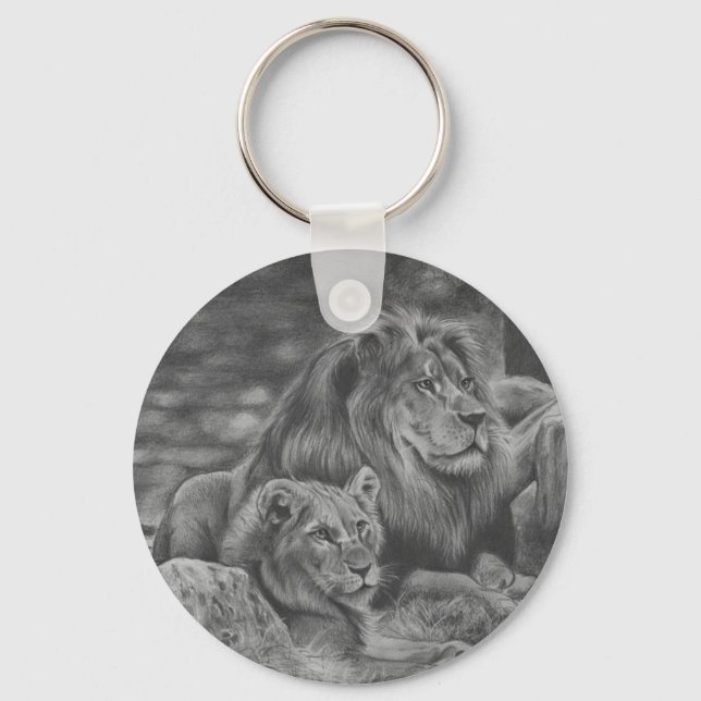 Familie Lion Schlüsselanhänger (Vorderseite)