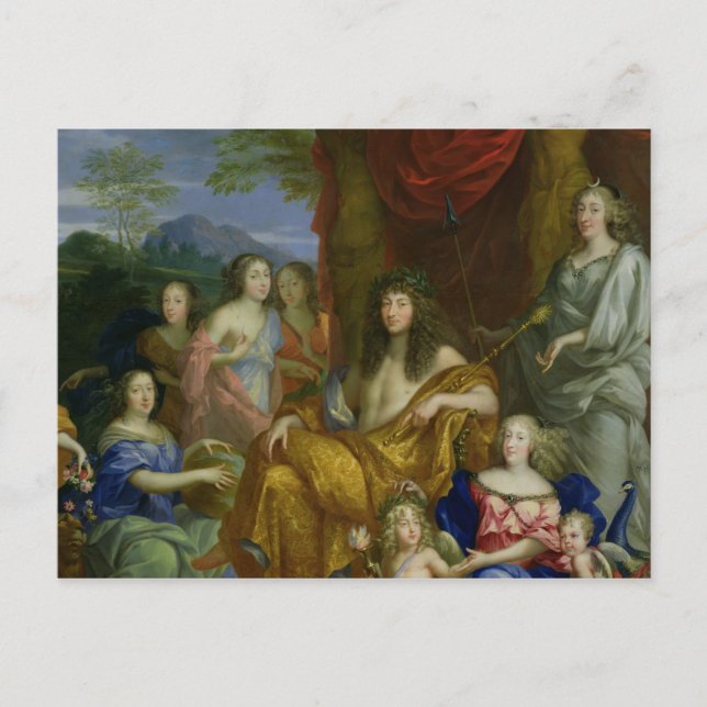 Familie Ludwig XIV 1670 Postkarte (Vorderseite)