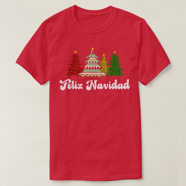 Familie Matching Feliz Navidad Spanish Meican Chri T-Shirt (Design vorne)