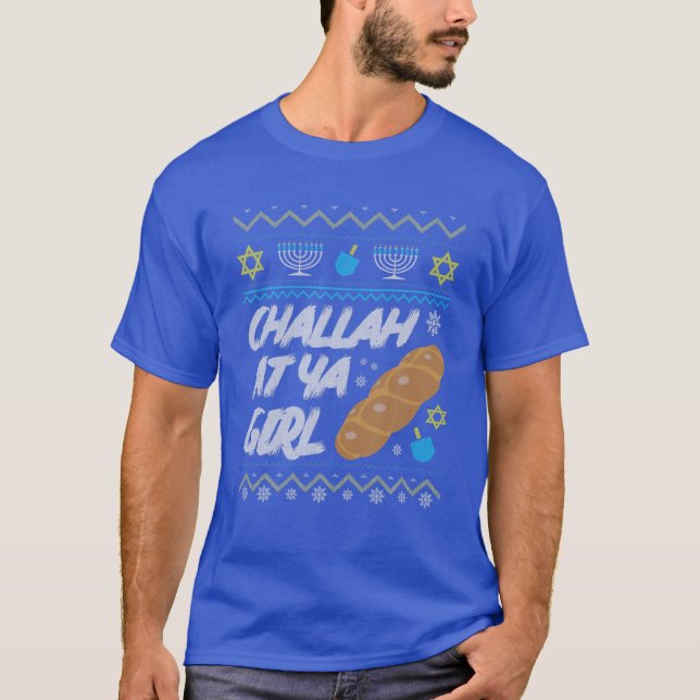 Familie Matching Group Happy Challah Days Ugly Han T-Shirt (Vorderseite)